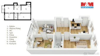 Prodej bytu 3+1, 77 m², Praha, ul. Čeljabinská - 5