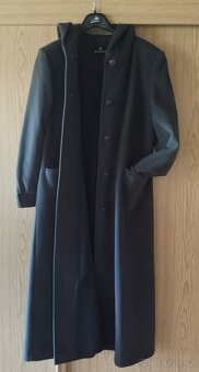 Luxusní dlouhý vlněný zimní kabát s kapucí, V 40/42 - po kot - 5