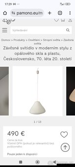 Stinidlo ,retro ,opálové sklo - 5