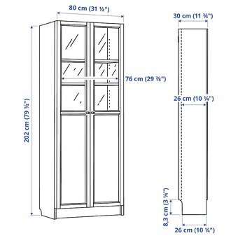 IKEA BILLY / OXBERG Knihovna s dveřmi - Prodáno - 5