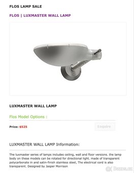 Original designerské lampy Flos Luxmaster W - 5