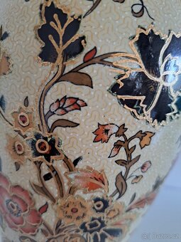 Stará váza s čínským, květinovým motivem - 5