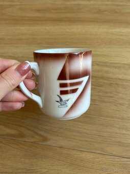 Hrnek, porcelán, retro, art deco, značený - 5