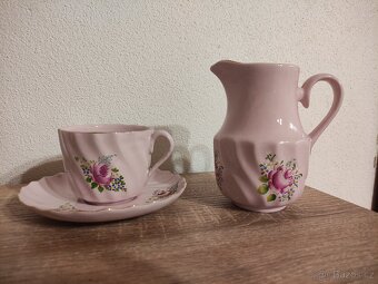 Růžový porcelán - čajový set - 5