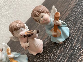Porcelánové vintage figurky, christmas andělíčci - 5