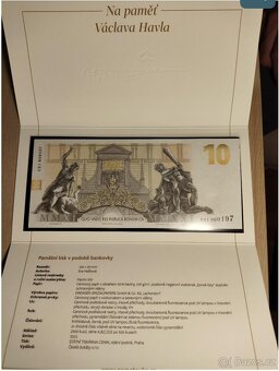 Pamětní bankovka Václava Havla 2021 UNC první majitel - 5