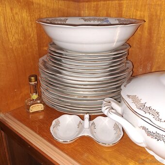 Porcelán starožitný nábytek sklo czechoslovakia - 5