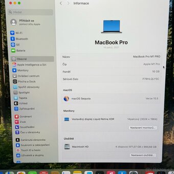 APPLE MACBOOK PRO 14” M1PRO (10core) /16GB RAM/1TB - 5