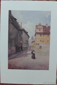 Václav Jansa - Sada 12 akvarelů ze staré Prahy - 5