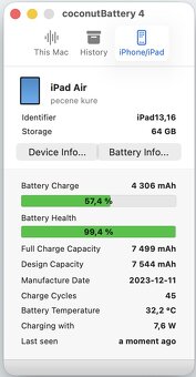 Prodám Apple iPad Air (2022) Vesmírně šedý + příslušenství - 5