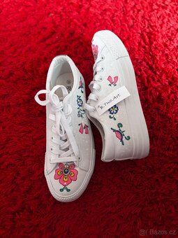 Překrásné RUČNĚ MALOVANÉ tenisky - 5