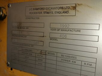 Kloubový nakladač JCB 406 FARM SPECIÁL,hmotnost 5000 kg, poh - 5