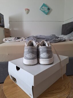 Nike Air Jordan 1 low White/wolf grey-aluminum - 5