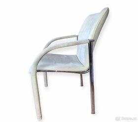 LEOLUX set designových židlí - chromovaná ocel, alcantara - 5