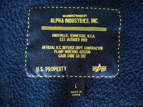 ALPHA INDUSTRIES - MIKINA MODRÁ ZIPOVÁ, velikost "L" - 5