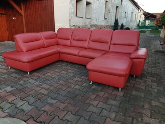 Kožená sedací souprava TOP STAV - 5