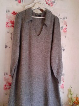 Teplé delší midi šaty 48/52 REZERVACE - 5