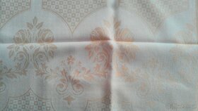 Vintage : malé ubrusy-damašek, krajka - 5