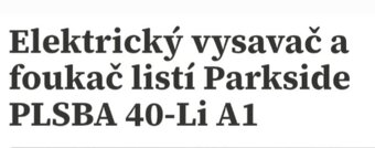 Aku vysavač/foukač listí - 5