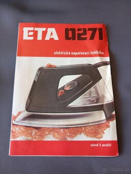 Retro napařovací žehlička ETA 0271 s krabicí a návodem - 5