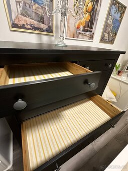 Komoda Ikea Hemnes černohnědá - 5