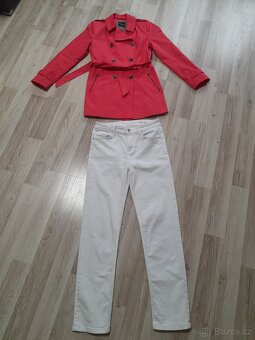 Luxusní kabátek jahodová červená barvička - 5
