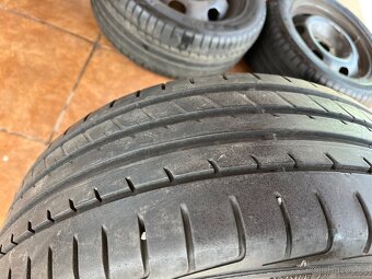 4x plechové disky 4x108 R16, letní pneu 80 % - 5