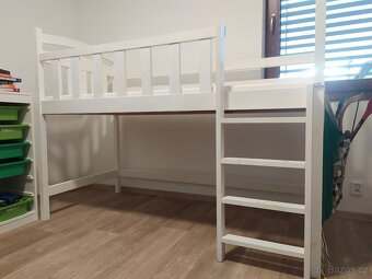 Dětská vyvýšená postel, masiv smrk - 5