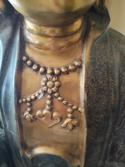 Budha - starožitná socha Kwan Jin v životnej veľkosti - 5