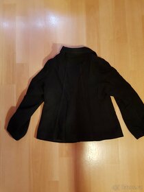 Černý krátký flaušový kabátek na jaro, vel. S - 5