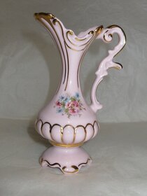 Růžový porcelán, převážně retro kousky - 5