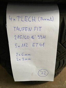 VW Golf, Passat Škoda,Audi 215/60/16 99H č.72 - 5