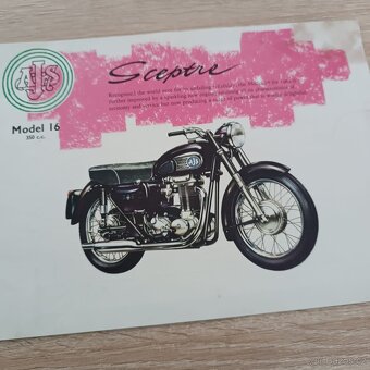 AJS model 14, anglický moto veterán 1961, bílé SPZ - 5