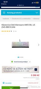 Klávesnice Dell Alienware AW510K, US (545-BBCH) bílá - 5