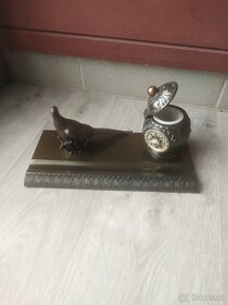 Starožitný kovový kalamář - 5