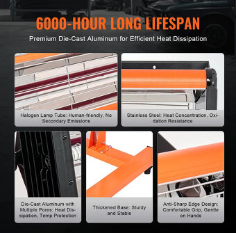 Infračervená vytvrzovací lampa 2200 W - 5