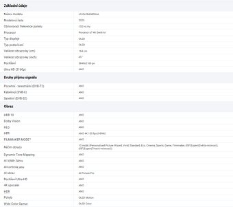 Prodám televizi 65 LG OLED65B33 - 5