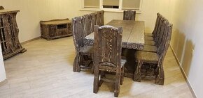 Drevený stôl 160×80 + 6 kus.stoličkov - 5