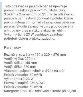 TOOLCRAFT ZD-153A Odsávačka kouře při pájení - 5
