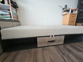 Postel ze dřeva pro jednolůžko 207x92cm Moderní - 5