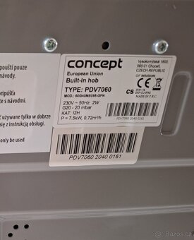 Plynová varná deska Concept PDV7060 BLACK - 5