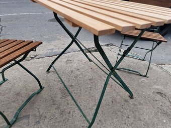 Zahradní Set Kov Dřevo Komplet 70x97 výška 73 cm - 5
