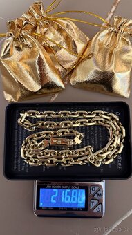 zlatý řetízek anker pilka 14k 585/1000 216g - 5