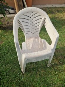 4ks stohovací plastové zahradní židle / křesílka - 5