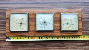 Starožitný barometr, vlhkoměr a teploměr na stěnu - 5