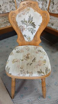 Masivní rohová lavice +1x židle - 5