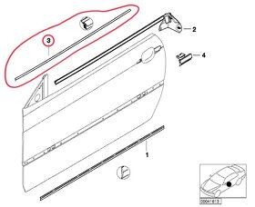 ‼️Pravá lišta předních dveří - BMW e46 - 5