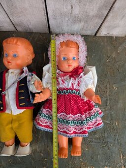 Vintage panenky v kroji, Gumotex, krojovaný pár. - 5