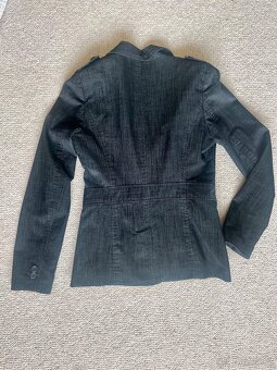 Dámské sako černé s pasem - 5