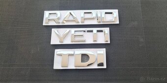 ŠKODA nápisy ČIERNE / CHROMOVE - 5